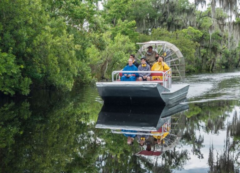 Airboat in Louisiana swamp